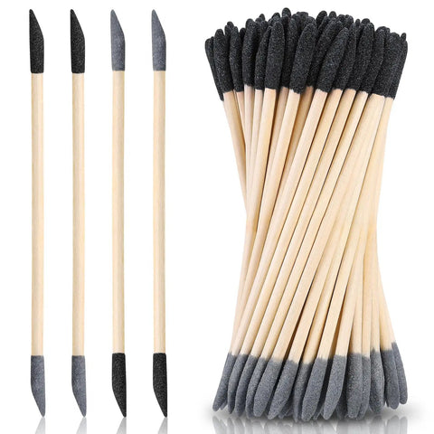 Double End Sanding Sticks Set With 120 And 280 Grits For Small Holes And Fine Detailing On Plastic Models Wood And Metal Pro Grade Handy For Detail Work Size Five Point Four By Zero Point Two Inch Fifty Pack