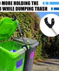 Straight Up Stainless Steel Trash Can Lid Prop Keeps Your Garbage Bin Open For Spotless Hands Free Waste Sorting with bins