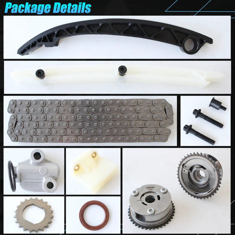Workhorse Timing Chain Kit With Heavy Duty Sprocket Gears No Sweat Swap For L4 1.4L And 1.6L Engines Rock Solid Performance For Buick Encore Cruze Sonic Trax parts layout.