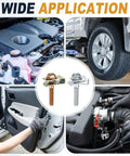 12-Piece M4 Body Bolts And U Nuts Kit For Car Bumpers And Fender Liners, Manganese Steel U Retainers, Plug-And-Play Engine Bay Fasteners, Universal Fit For Most Cars, No-Fuss Install, Heavy-Duty Auto Fastening Accessories on engine bay and wheel well