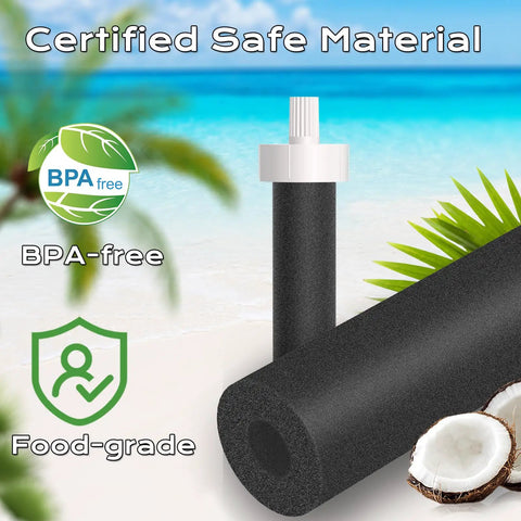 Five Pack Replacement Water Bottle Filter Compatible With 26oz And 36oz Plastic Bottles And 20oz And 32oz Stainless Steel Bottles