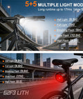 Type C Rechargeable LED Bike Front And Rear Light Set For Night Riding IPX6 Waterproof Safety Headlight And Taillight USB