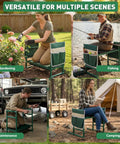 Heavy Duty Garden Kneeler And Seat With Anti Tip Design Foldable Garden Bench used in gardening, fishing, maintenance, camping