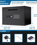 Digital Depository Safe For Cash And Mail Front Load Drop Box with Multi User PIN Lock Steel Construction