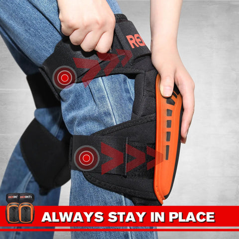 Heavy Duty Work Knee Pads For Men With Gel Foam Cushions Anti Slip Padding For Construction Gardening And Cleaning