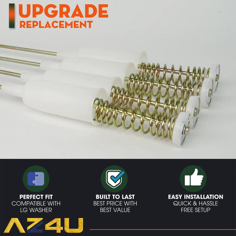 Washer Suspension Rod Kit Assembly For LG Top Load Washers Replacement 4 Piece Set Compatible With WT1101CW WT1201CV