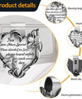 Heart Shaped Car Visor Clip Set With You Are More Special Than Words Can Say Please Travel Safely Each Day Message