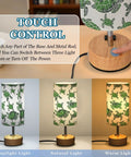 Green Watercolor Turtle Decor Bedside Table Lamp With 3 Way Dimming Touch Built In Charging Station For Nightstand Or Desk USB C Port USB Port 2 Pin Outlet LED Bulb Included with touch control feature