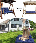 Porch Swing Cushions For Garden And Patio 2 To 3 Seater Waterproof Replacement Cushions With Ties 4 Inch Thick Outdoor Bench Cushion