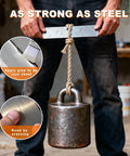 5 Minute Metal Glue Heavy Duty Waterproof Epoxy Adhesive holding heavy weight as demonstration of bond strength.