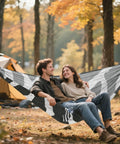 Zebra Inspired Camping Hammock With Tree Straps And Travel Bag Easy Setup No Knot Straps Ultra Thickened Durable single hammock outdoors
