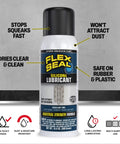 Heavy Duty Flex Seal Silicone Spray Is The Ultimate Gunk Buster For Your Home And Auto in a 10.6 oz can, non-tacky, industrial strength lubricant.