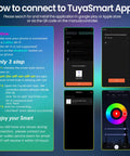Instructions on connecting Dope Voice Controlled Smart LED Light Bulbs to Tuya Smart App using 2.4Ghz WiFi and smartphone interface.
