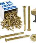Fourteen Gauge Bronze Self Drilling Screws For Trailer Decks And Steel Panels Star Drive T30 Fasteners Bulk Box with 200 pcs