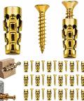Nail Down Those Funky Cabinet Hinges Fast With 6X14 Short Expansion Anchor Screws For Stripped Thread Fixes And Rock Solid Wall Mounting On Wood Or Marble Panels. Gold expansion anchors and screws.