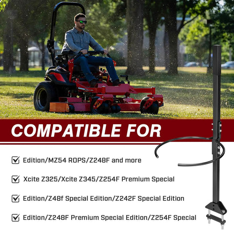 Bucket Bracket For ZeroTurn Mower Handle Upgrade For Quick Tool Transport And Yard Cleanup Haul Mulch Debris And Plants In A 5 Gallon Bucket Black Heavy Duty Yet Lightweight, compatible with various mower models.