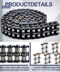 Solid 10 Foot Double Strand Roller Chain 35-2 Duplex For Gate Openers With Extra Links Easy Install And Heavy Duty Machine Gear Upgrade, detailed view.