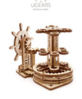 Dope Mechanical Wheel Desk Organizer Kit For Adults And Family, 3D wood puzzle with gears, plywood desk organizer