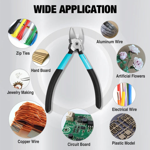 Six Inch Pro Grade Wire Cutters With CNC Machined Edges Ultra Sharp Flush Cut Pliers for crafting electronics and DIY models