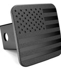 Patriotic 2 Inch Tow Hitch Cover Plug With American Flag Design, Heavy Duty Trailer Receiver Cap, No Pin Needed, Universal Fit