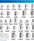 280 Piece Set Screw Kit With 28 Sizes Metric And SAE Allen Grub Screws In 304 Stainless Steel Internal Hex Drive Cup Point for Door Knobs and Faucets displayed in assorted sizes with hex wrenches