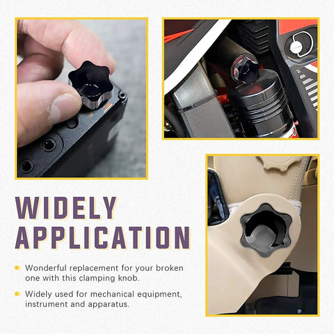 M8 X 16Mm Plastic Clamping Knobs And Thumb Screws 20 Pack No Sweat Tool Free Star Handles on mechanical equipment.