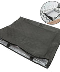 Lowkey Huge Underbed Storage Container And Clothes Organizer Features Grippy Handles And Smooth Slide Design For Sneaking Away Blankets And Bedding Without Any Drama Or Mess So You Can Keep Your Setup Clean And Sharp. Compact gray storage bin with zipper and handles.