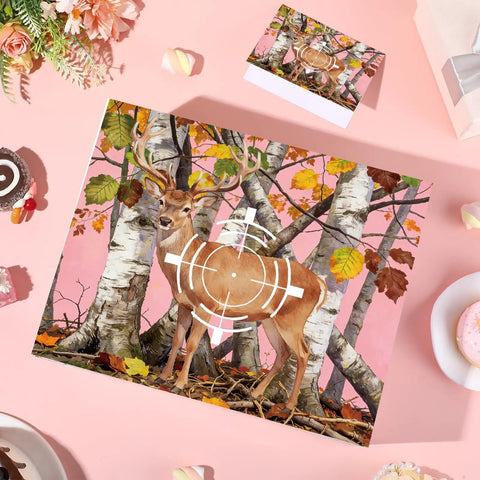 Pink Deer Camo Gift Bag Set With Tissue Paper And Greeting Card Hunter Approved Woodland Themed Birthday Wrapping