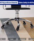 Rubber Chair Casters Replacement Set Of 5 For Hardwood Floors And Carpet Heavy Duty Office Chair Wheels installed on chair