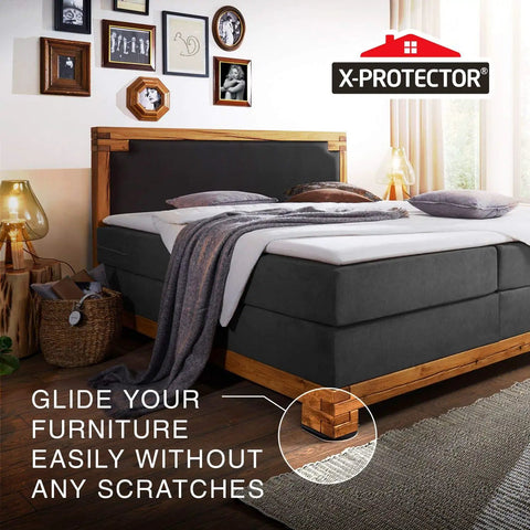 Bedroom scene with bed on Heavy Duty Felt Furniture Sliders For Hardwood Floors Nine And A Half Inch Four Pack Move Heavy Sofas And Tables With Ease Without Scratching Floors Soft Floor Protectors For Home And Office Easy Glide On Hard Surfaces