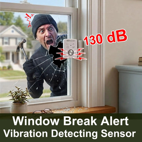 3 Pack Door Alarms With Delay When Left Open 130 dB Window Break Sliding Siren Vibration Detect Sensor For Your Home Pad Security Keypad Intruder Entry Alert And Pool Alarm For Kids Safety, window sensor