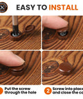 Plastic Hinged Screw Covers With Flip Tops In Brown For Exposed Screws Rust Protection Snap Washer Caps 100 Piece Pack Easy To Install