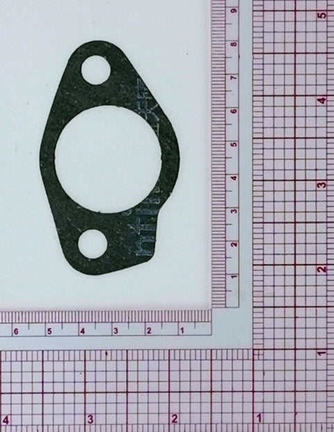 Gasket component of Gas Generator Carb Kit P27-1D OEM for Champion Predator Generac 420cc 439cc 459cc GX390, shown on grid paper