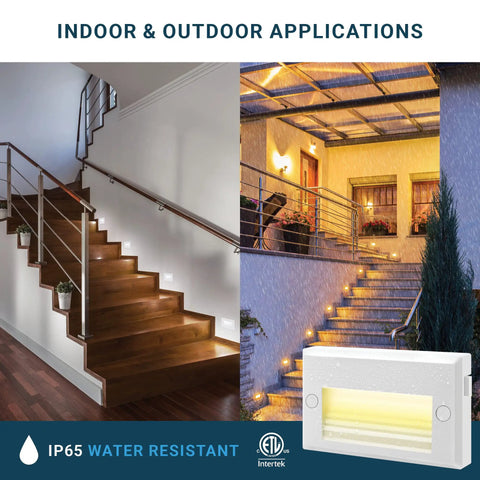 12V Dimmable LED Step Lights For Indoors And Outdoors, 3 Color Temperature Options 3000K, 4000K, 5000K, IP65 Weatherproof use