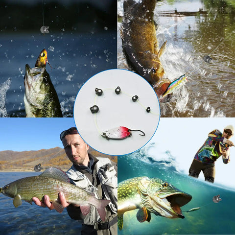 Fishing scenes with 120Pcs 200Pcs Fishing Weights Sinkers Premium Split Shot Round Removable Sinkers For Freshwater And Saltwater Fishing Set In Five And Six Size Options Durable Lead Core