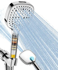 High Pressure Handheld Shower Head With Filter, 7 Modes, Anti Clog Nozzles, Built In Power Wash For Tub Cleaning in use