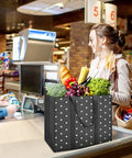 10 Pack Reusable Grocery Bags For Shopping And Picnics With 35L Large Capacity Heavy Duty Waterproof Tote Bags at grocery checkout