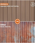 Comparison of rust-free thick galvanized steel vs corroded metal, used in Weatherproof 8x6 Feet Outdoor Storage Shed With Lockable Doors.