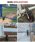 8 Inch Gate Wheel Heavy Duty Gate Caster For Farm And Metal Swing Gates Fits One And Three Eighths To Two Inch Gate Frames Prevents Gate Drag On Chain Link And Sliding Gates With 330 Lb Capacity And Durable Rubber Tire On Steel Plate With Galvanized