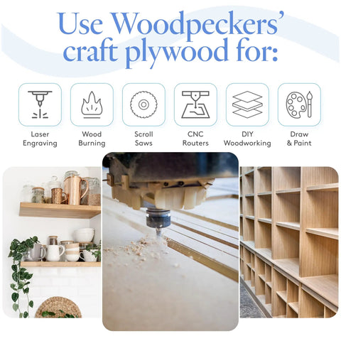 3 Mm Baltic Birch Plywood Sheets One Eighth By Twelve By Twenty Inches Pack Of 50 B BB Grade Craft Wood For Laser Cutting CNC Routing