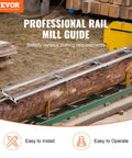 Beefed-Up Rail Mill Guide System With 9 Ft Aluminum Adjustable Saw Milling Rails And Four Crossbar Kits on log