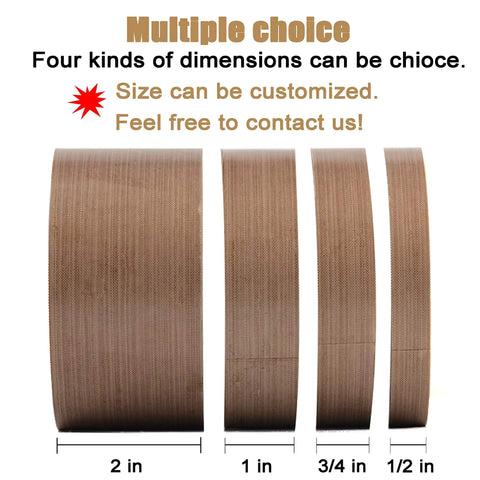 Heavy Duty PTFE Teflon Tape 1 Inch By 30 Feet Fabric Heat Resistant Tape For Vacuum Sealer And Impulse Sealers Up To 500 F