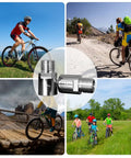 Bike Pedal Extenders 20mm Chrome Molybdenum Pedal Spacers Pair For 9 Sixteen Inch Threaded Pedals Ideal For SPD MT MTB BMX Road Street Bikes Durable Anti Rust Steel Construction Boost Your Ride with cyclists on various terrains
