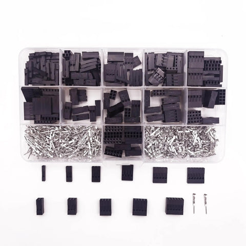 Dupont Connector Kit With 620 Pcs Crimp Pliers Crimper JST Pro Grade Tool Set terminals and housings in plastic case