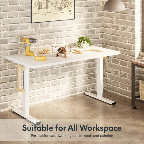 Electric Adjustable Workbench With 55 By 28 Inch Desk And Smooth Height Adjustment From 28 To 46 Inches Four Memory Presets in craft room