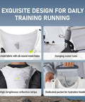 Features of 5L Hydration Running Vest With Dual 500ml Soft Flasks, Lightweight Nylon Pack, Adjustable Chest Straps, Breathable 3D Mesh