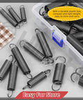 36 Piece Extension Spring Set In 12 Sizes Carbon Steel Small Springs Storage Box Included