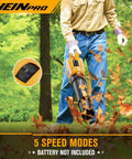 Man using Powerful Cordless Leaf Blower For DeWalt 20V Max Battery, 5 speed modes, tool only, blowing leaves in yard