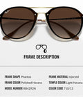Phantos Shape Nonpolarized Sunglasses For Men And Women With Brown Gradient Lenses Dope Everyday Gear Includes Official Eyewear Kit