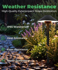 Weather-resistant low voltage outdoor LED path light 12V 4W 2700K with replaceable G4 bulbs 12 pack aluminum vintage hammered finish